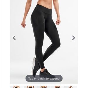 Black 2XU Small Dot Logo Compression Tights